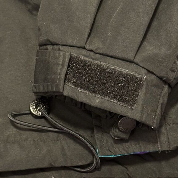 Columbia Long’s Peak Men Large Jacket 100% Nylon Full Zip Black Purple VTG - Picture 5 of 12